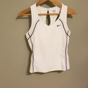 Nike Fit Dry Active Top White with Built-in Bra